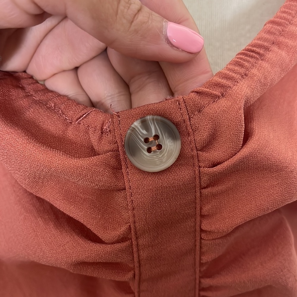 Boutique libian • terracotta rust off shoulder top - Picture 6 of 13